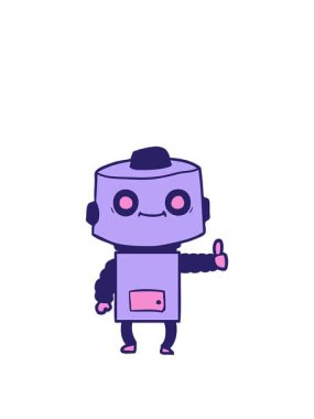 Elle çizilmiş çizgi film robotunun animasyonunu uzatıyorum.