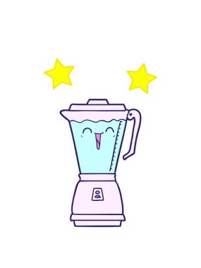 dönen yıldızlar çizgi film yemek işlemcisi tasarımının animasyonu