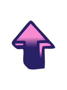 Noktalı bir okun gölgelendirilmiş gradyan çizgi filminin hareketli animasyonunu oynat