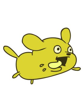 Şirin kawaii köpeğinin el yapımı desenli çizgi filminin renk animasyonu değişiyor