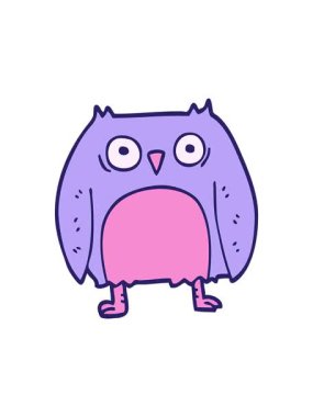 Komik karikatür baykuşunun hareketli animasyonu