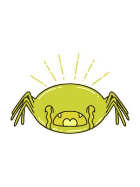 Geleneksel dövme stili ağlayan örümceğin renkli animasyonu