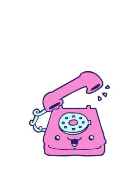 Tatlı çizgi film telefonunun zıplama hareketi animasyonu