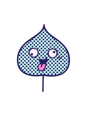 Bir yaprağın karikatürünün titreşimli hareketi