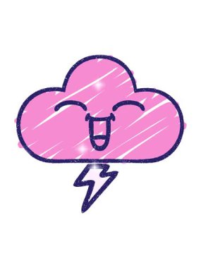 Bir Fırtına Bulutu Tebeşiri Çiziminin parıltı etkisi