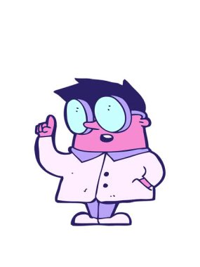 karikatür bilimcisinin hareketli animasyonu