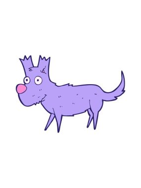 Çizgi filmdeki küçük sevimli köpeğin hareketli animasyonu.