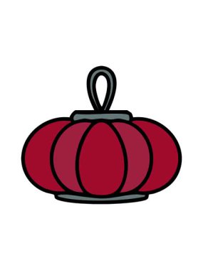 Japon tarzı renkli kağıt fenerin dönen hareketli animasyonu