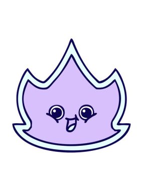 Bir ateş dizaynının çizgi filminin neon ışık efekti animasyonu