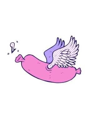 Uçan sosisin titreşimli animasyonu