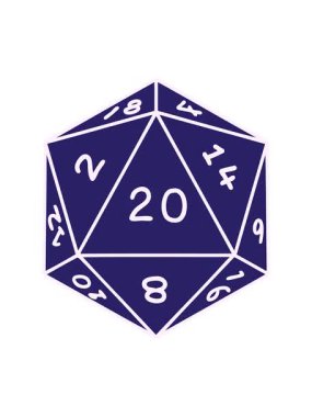 doğal 20 D20 zar atışının animasyonunu bob ve duraklat