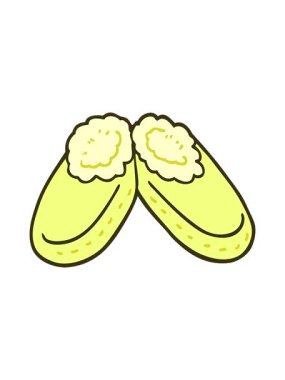 Çizgi film karalamalarının renk değişimi rahat terlikler