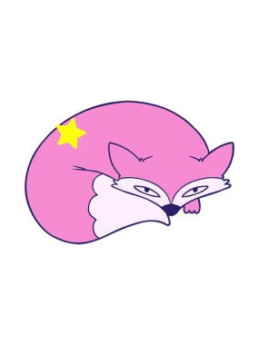 Kıvılcımlar kıvrılmış tilki çizgi filminin animasyonunu etkiler.