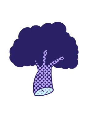 Şirin brokoli çizgi filminin pixelize etkisi canlandırması