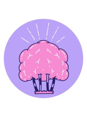 Dövme stili ağaç simgesinin hareketli animasyonu