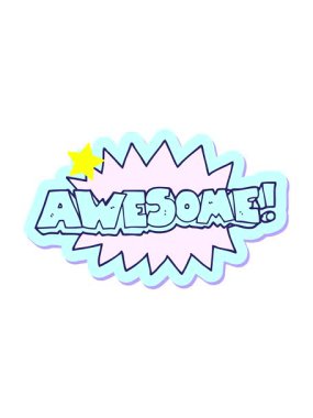 Parıldayan yıldızlar muhteşem bir çizgi filmin çıkartmasının canlandırmasını etkiler.