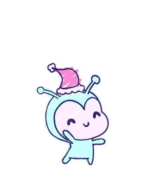 neşeli uzaylı karakterinin canlandırmasını genişletiyorum.