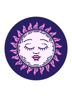 Geleneksel güneş çiziminin basınçlı animasyonu