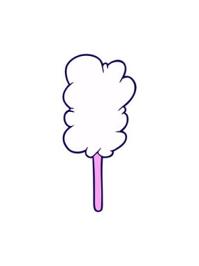 Çizgi film çubuğundaki şeker diş ipinin neon ışık efekti animasyonu