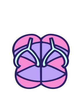 Brezilya tarzı sandaletlerin hareketli animasyonları