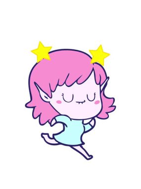 dönen yıldızlar koşan kadının animasyonu