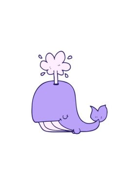 Çizgi film balina çiziminin bölünme etkisi