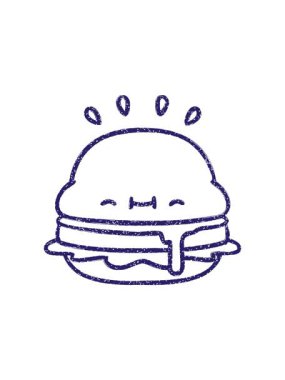 Sevimli Burger Kömür Çiziminin yıldız patlaması etkisi animasyonu