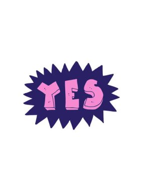 Çizgi film evet işaretinin canlandırma efektini göster