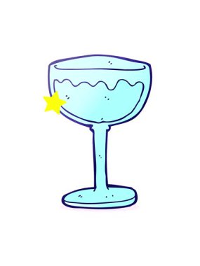 Parlayan yıldızlar çizgi film dizayn kokteylinin animasyonunu etkiler.