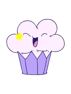 Parıldayan yıldızlar, neşeli pastanın animasyonunu etkiler.