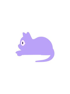 Satış animasyonu evcil kedinin dik dik bakması