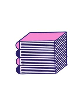 Bir yığın kitabın tatlı çizgi filminin yükselişi ve yüzdürülüşü