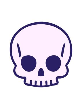 Çizgi roman tarzı kafatası animasyonunu bob ve duraklat