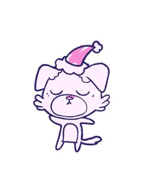 Noel Köpek Tebeşiri Çiziminin dikkat çekici animasyonu