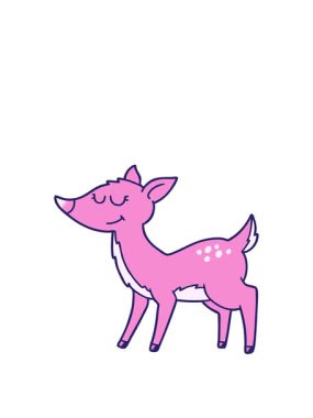 bir geyik çiziminin animasyonunu genişletiyor.