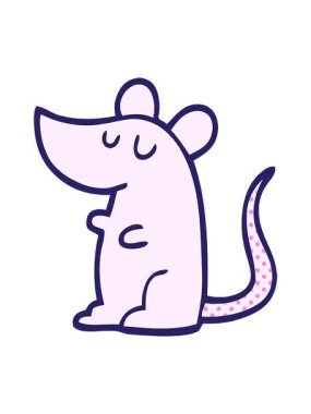 çizgi roman tarzı çizgi film faresinin hareketli animasyonu