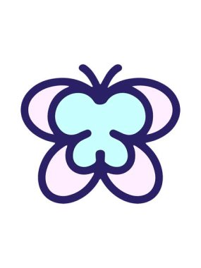 Kelebeğin basit cesur çiziminin canlandırmasını salla ve duraklat