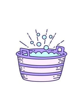 Geleneksel dövme stili teneke bir banyonun canlandırmasının dikkat çekici bir canlandırması