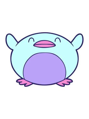 Çizgi film pengueninin pixelize etkisi