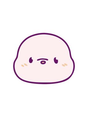 Pırıl pırıl parlayan küçük fok yüzlü şirin bir karikatürün hareketli animasyonu.