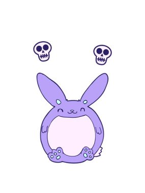 el yapımı tavşanın kafatası animasyonu