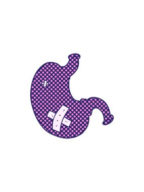 Çizgi film midesinin gösterişli satış animasyonu