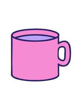 Işıltılı ışık efektleri ikonik dövme tarzı bir kahve fincanı görüntüsü