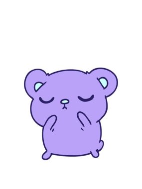 Şirin bir ayının serbest çizim animasyonunu genişletiyor.