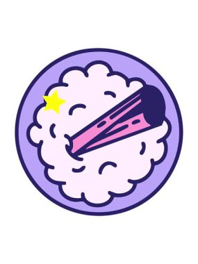 Parıldayan yıldızlar geleneksel Brezilya canjica 'nın tarçın çubuğu çizimiyle animasyonunu etkiler