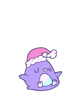 Tatlı xmas pengueninin zıplama hareketi animasyonu