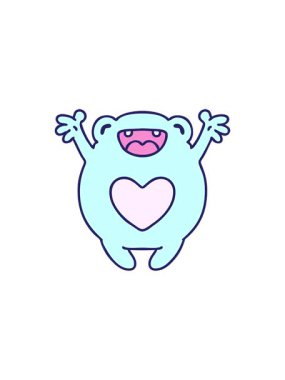 Yıldız patlaması etkisi, aşık mutlu bir kurbağanın çizgi filmi.