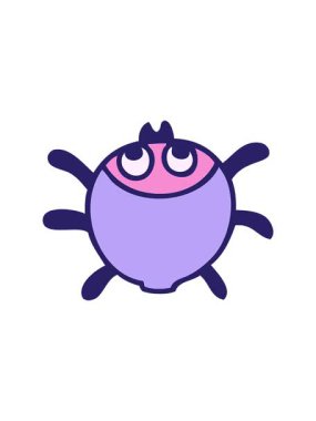 El çiziminin dönen hareketli animasyonu çizgi film böceği