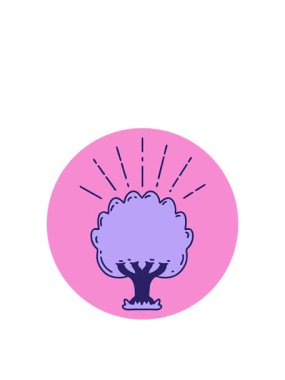 El yazması çizilmiş dövme ağacının zıplama hareketi animasyonu