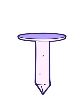 karikatür çivisinin hareketli animasyonu